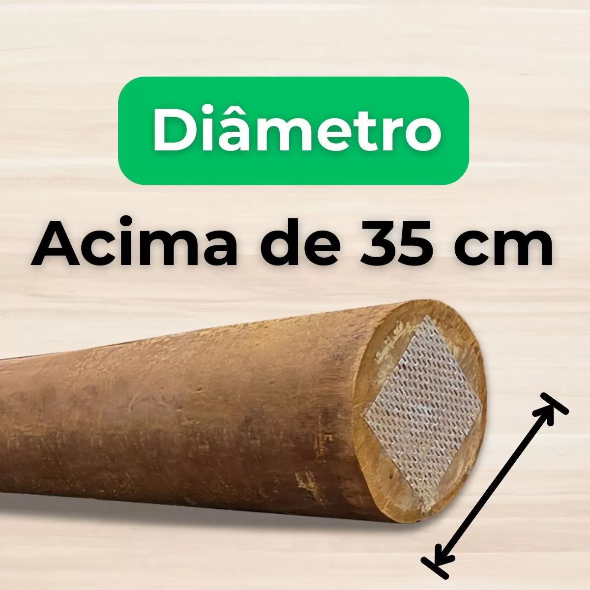 Acima de 35cm de Diâmetro