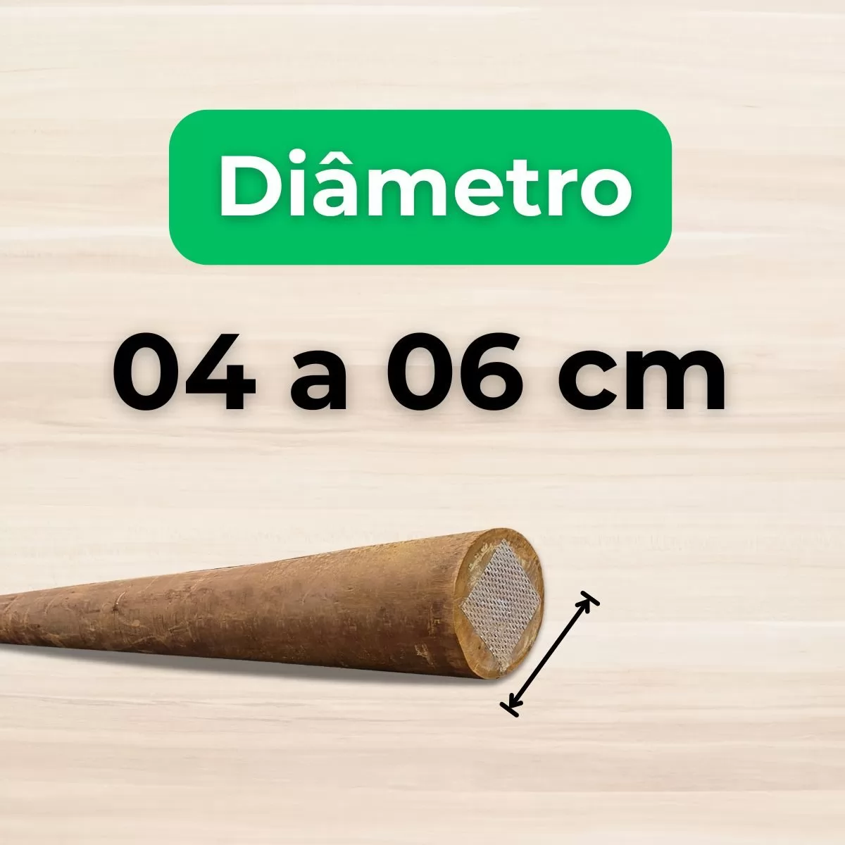 04 a 06 cm de Diâmetro